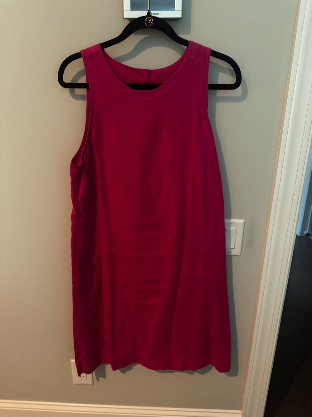 J. Crew Sleeveless Midi Dress in Deep Raspberry